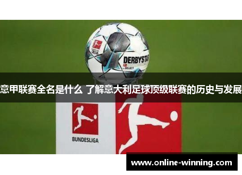 意甲联赛全名是什么 了解意大利足球顶级联赛的历史与发展